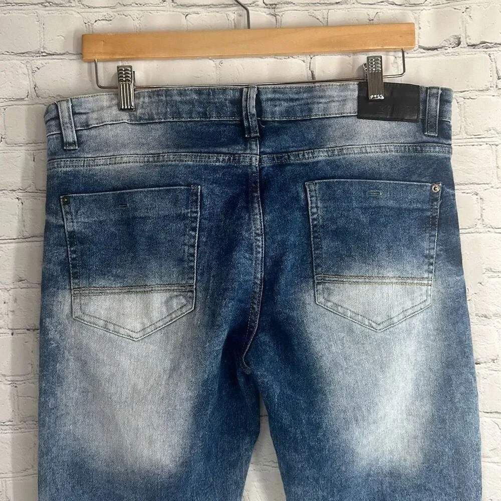 South Pole  Men's‎ Stretch Biker Denim Skinny Jeans 36 X 30